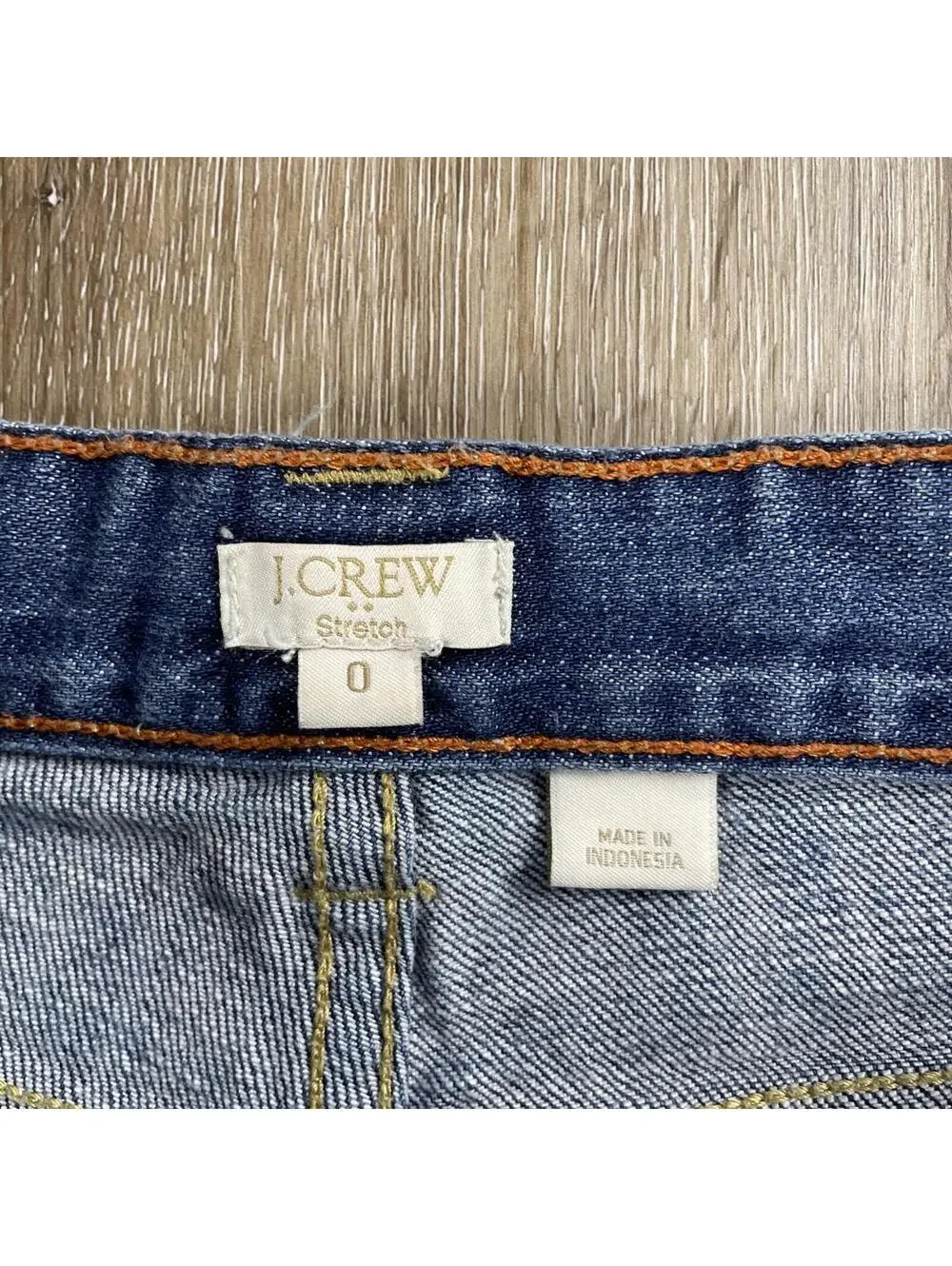 J.CREW Denim Shorts Women's 0 Blue Cutoff Raw Hem Stretch Jean Style 34619 SP14